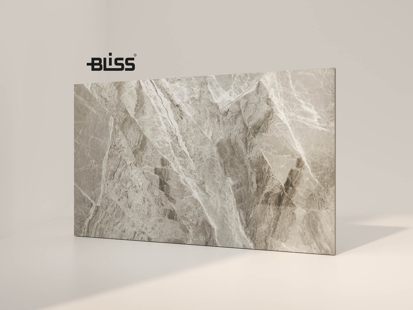 Colour sample ceramic slab Titan grey glossy